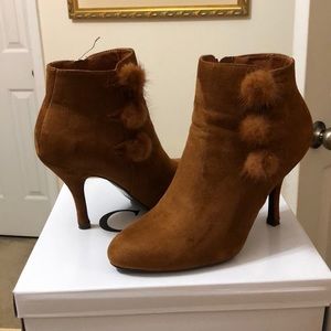 Suede Camel Color Booties